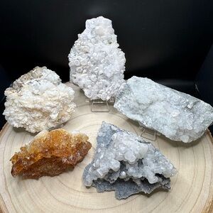 5 Piece 3lb 9oz UV Reactive Calcite Specimen Bundle